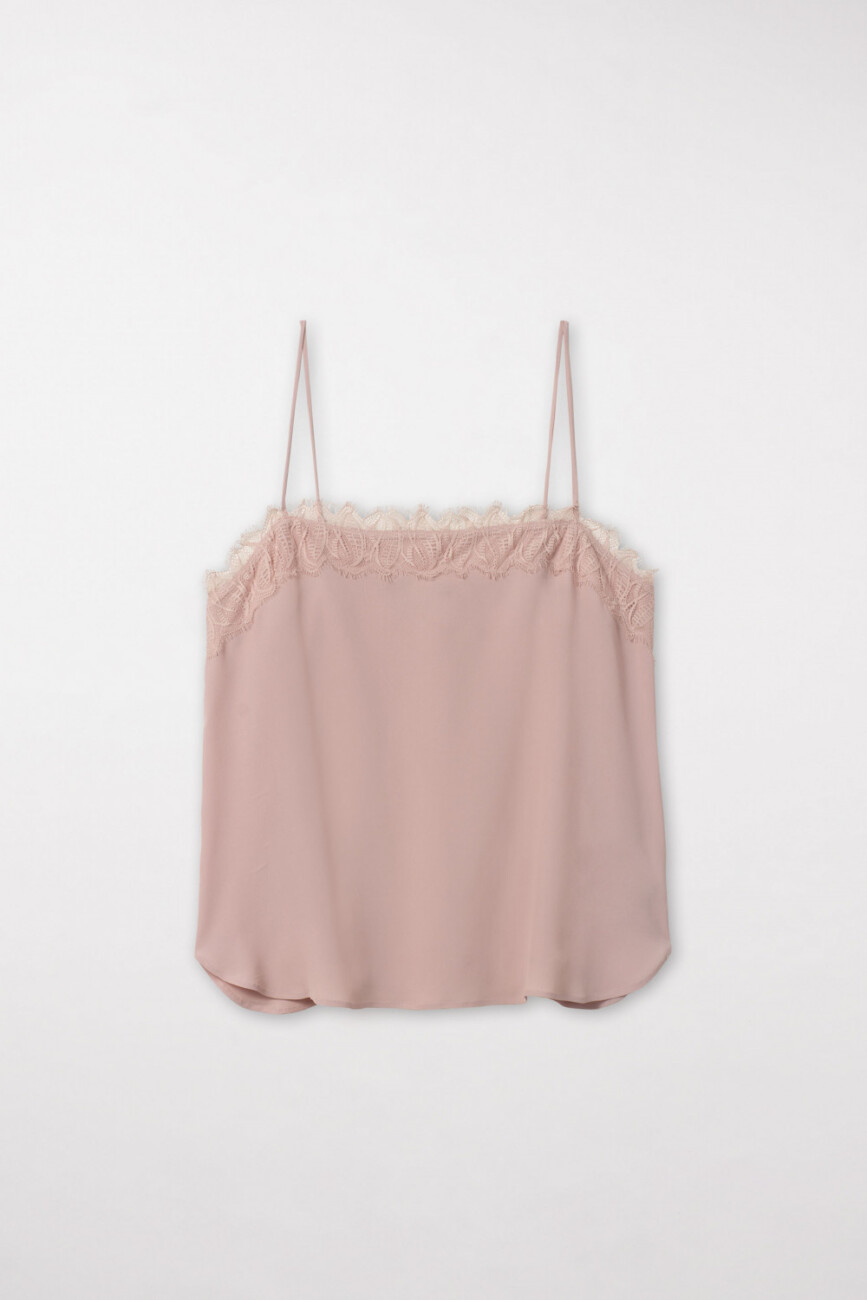 top-luisa-cerano-jedwabny z koronką długi tył butik luisa bydgoszcz pudrowy róż