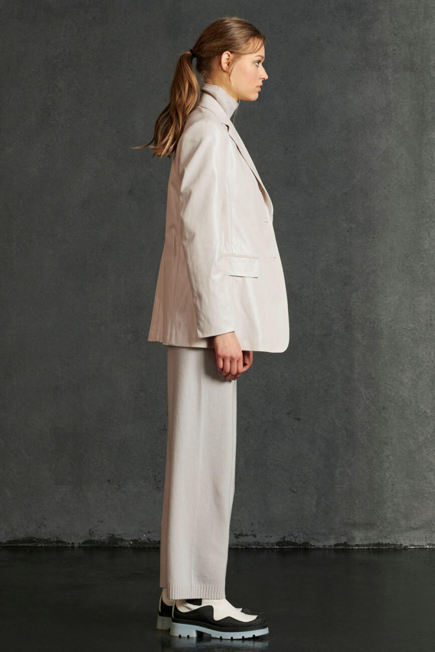 marynarka-luisa-cerano-blazer kremowy ekoskóra butik luisa dłuższa elegancka