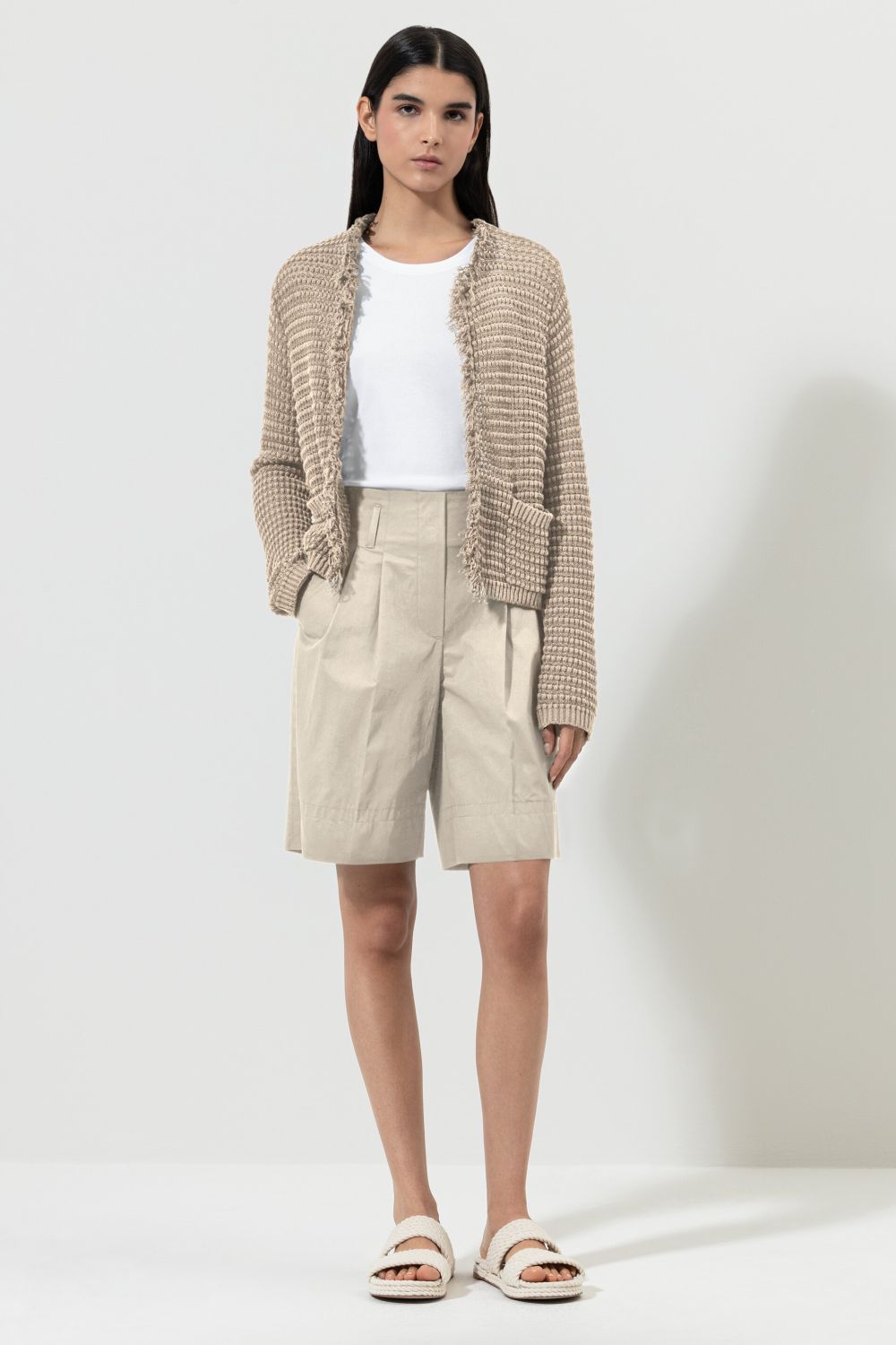 sweter-luisa-cerano-kardigan krótki postrzępiony modowy luźny butik luisa