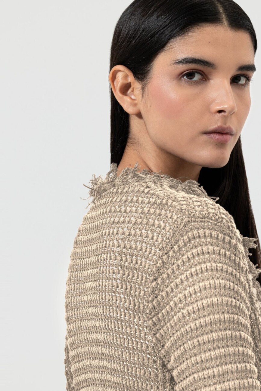 sweter-luisa-cerano-kardigan krótki postrzępiony modowy luźny butik luisa