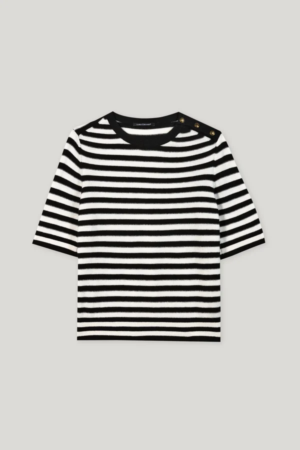 sweter-luisa-cerano-metalowe guziki kaszmir paski mankiety butik bydgoszcz