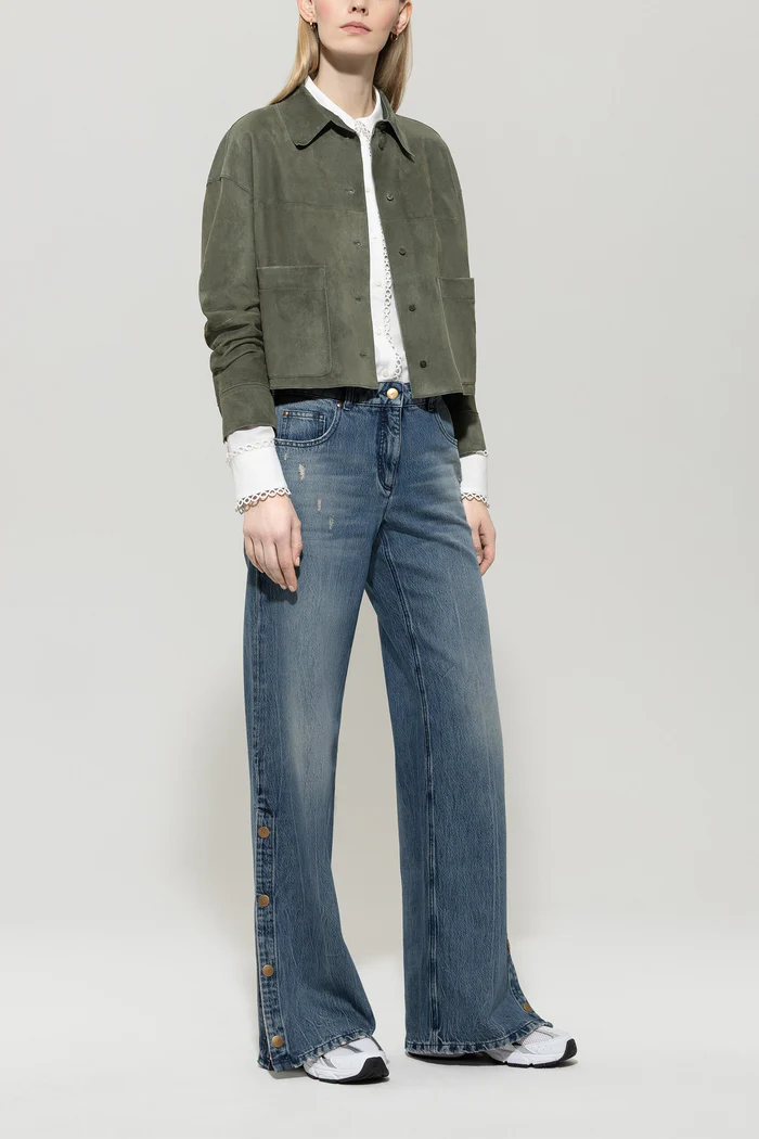 kurtka-luisa-cerano-premium zamszowa khaki jesienna pudełkowa casualowa modowa butik luisa bydgoszcz