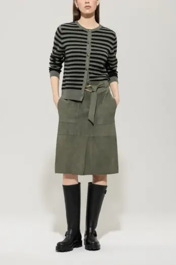 spodnica-luisa-cerano-zamszowa modowa jesienna khaki butik luisa bydgoszcz