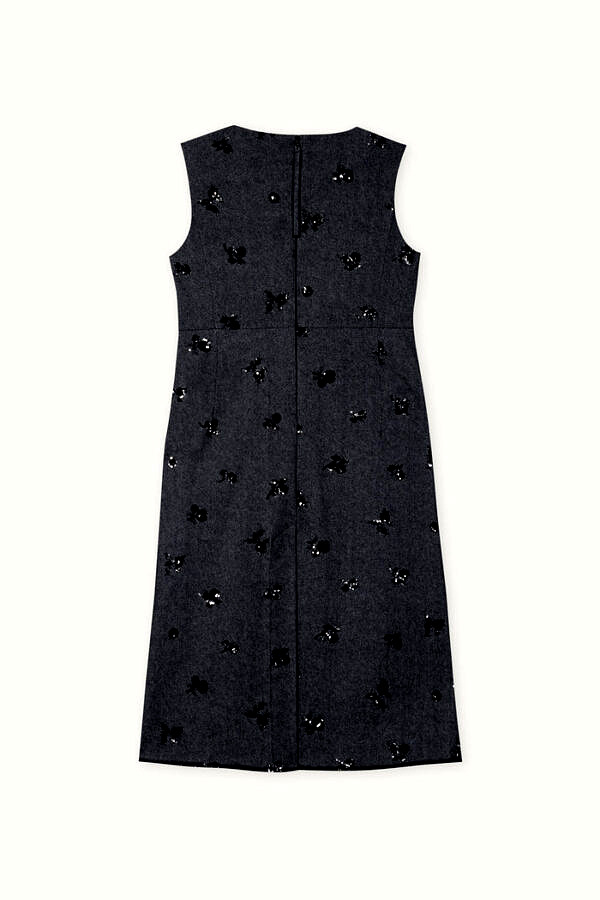 suknia-luisa-cerano-granatowa modowa jesienna komfortowa prosta sprana butik luisa bydgoszcz