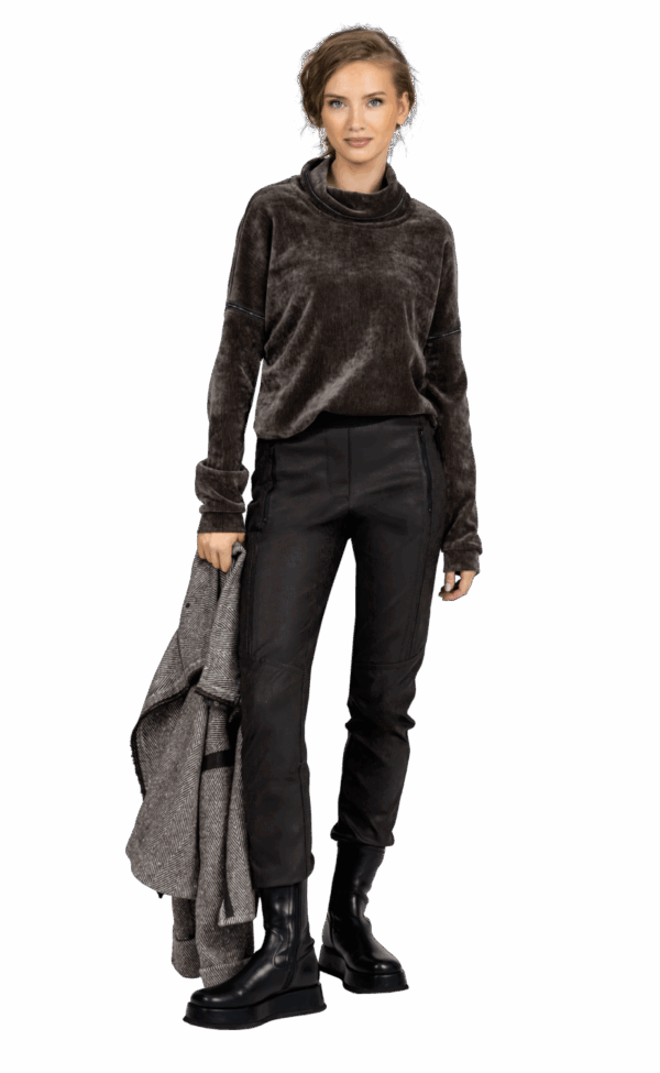 bluza-beate-heymann-czekoladowa brązowa modowa miękka luźna komfortowa butik luisa bydgoszcz