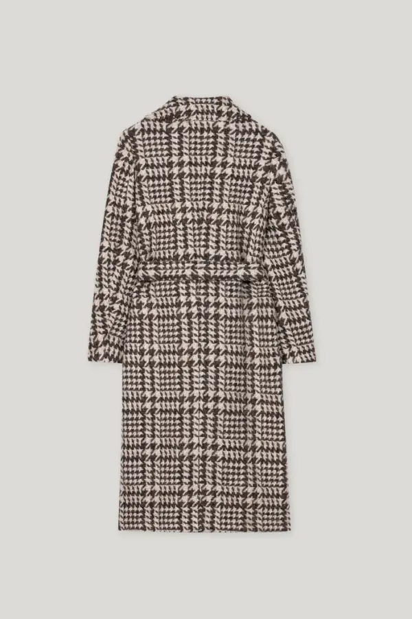 płaszcz-luisa-cerano-premium zimowy jesienny casualowy wiązany prosty wełniany modowy krata butik luisa bydgoszcz