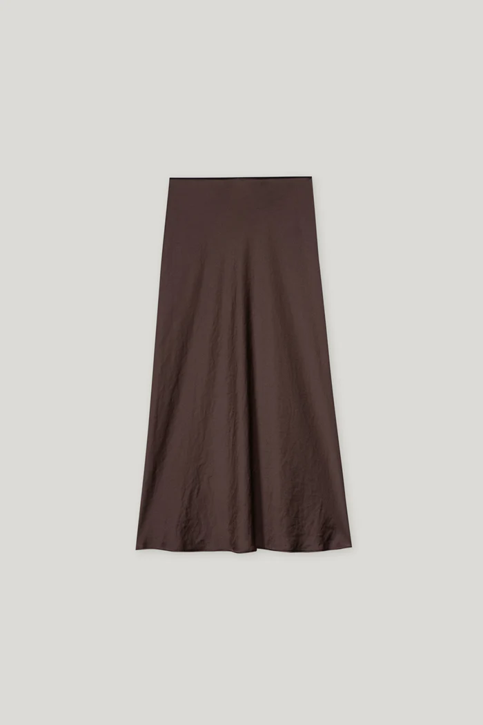 spodnica-luisa-cerano-premium komfortowa satynowa brązowa lejąca jesienna modowa butik luisa cerano
