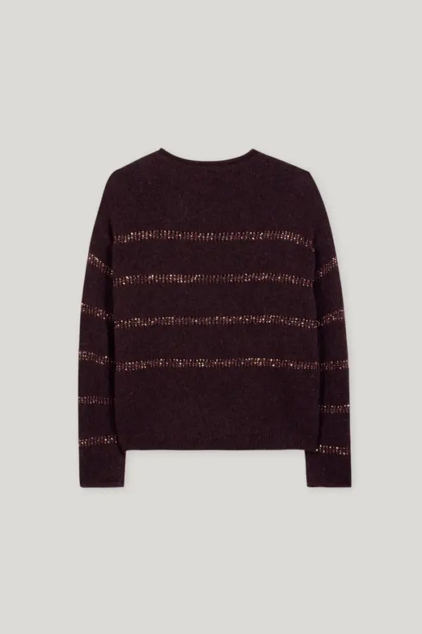 sweter-luisa-cerano-premium modowy ekskluzywny burgundowy jesienny lekki wełniany butik luisa bydgoszcz
