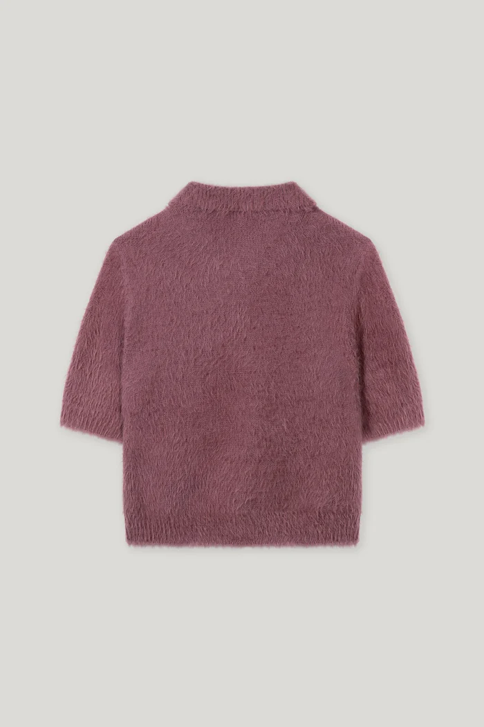 sweter-luisa-cerano-premium jesienny zimowy ekskluzywny fioletowy imitacja futerka polo butik luisa bydgoszcz