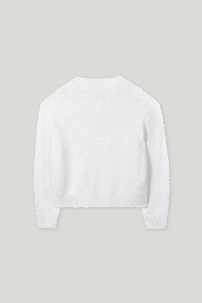 sweter-luisa-cerano-premium zimowy ekskluzywny modowy ecru imitacja futra wełniany butik luisa bydgoszcz