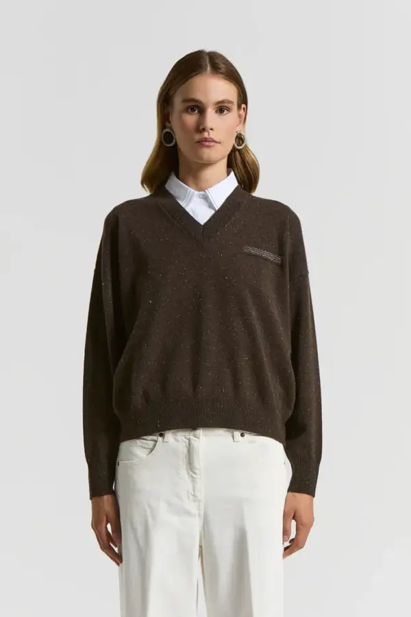 sweter-peserico-brązowy jesienny komfortowy ekskluzywny elegancki modowy wełniany butik luisa bydgoszcz