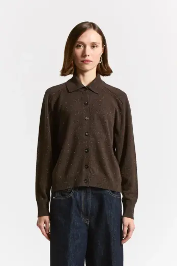 sweter-peserico-premium modowy brązowy rozpinany komfortowy wełniany ekskluzywny zimowy butik luisa bydgoszcz