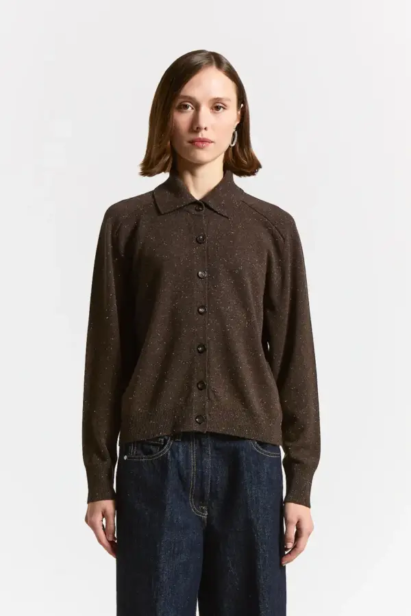 sweter-peserico-premium modowy brązowy rozpinany komfortowy wełniany ekskluzywny zimowy butik luisa bydgoszcz