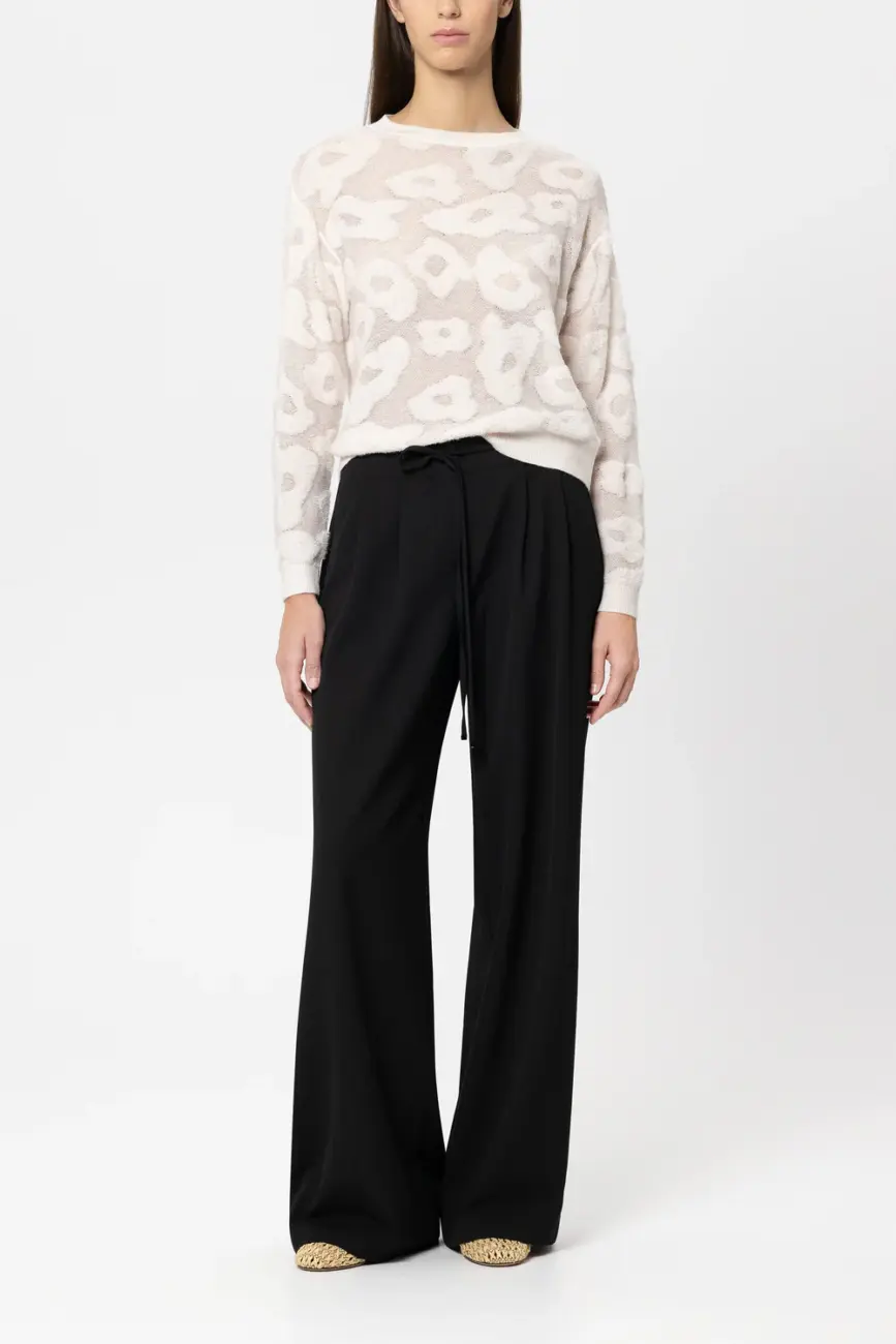 sweter-luisa-cerano-premium modowy jasny kremowy z wzorem ekskluzywny wiosenny butik luisa bydgoszcz