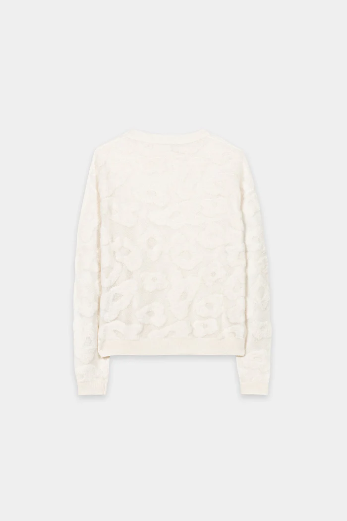 sweter-luisa-cerano-premium modowy jasny kremowy z wzorem ekskluzywny wiosenny butik luisa bydgoszcz