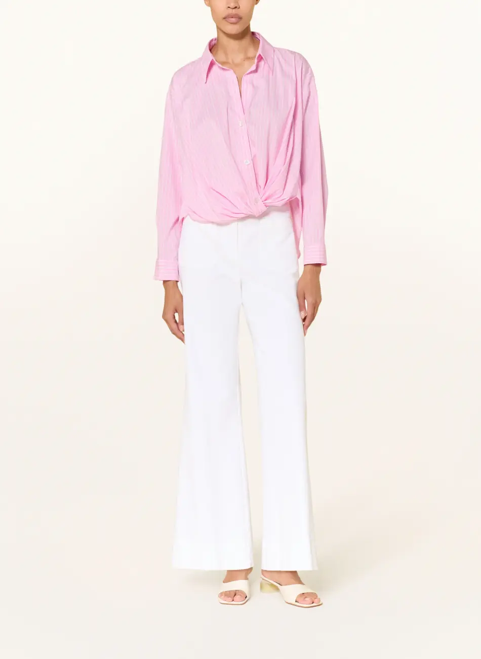 koszula-sem-per-lei-premium modowa casualowa różowa letnia rozpinana w paski butik luisa bydgoszcz