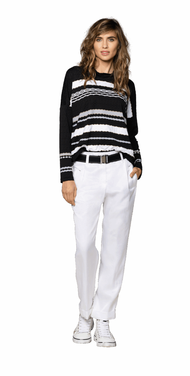 spodnie-beate-heymann-białe-letni-komfortowe-modowe-zwężane-pasek-butik-luisa-bydgoszcz