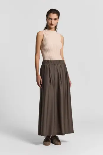 spodnie-szerokie-luksusowe-spodnicospodnie-brazowe-cienkie-lekkie-gumka-w-talii butik luisa bydgoszcz