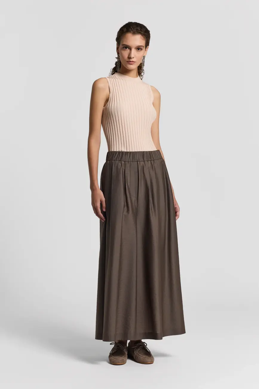 spodnie-szerokie-luksusowe-spodnicospodnie-brazowe-cienkie-lekkie-gumka-w-talii butik luisa bydgoszcz