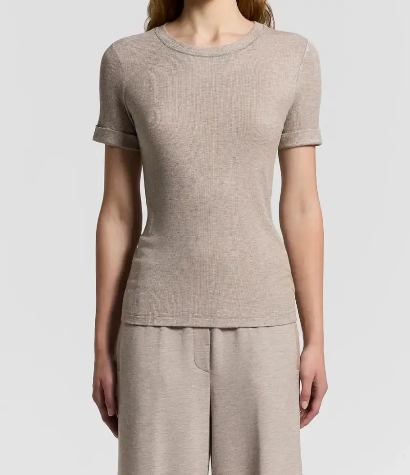 t-shirt-peserico-modowa-dopasowana-melanż-fashion-butik-luisa-bydgoszcz