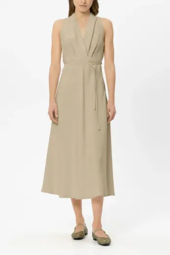 suknia-luisa-cerano-premium modowa komfortowa lniana letnia beżowa casualowa butik luisa bydgoszcz