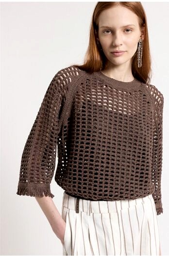 sweter-peserico-bawełniany-ażurowy-cekiny-luksusowy-modowy-letni-butik-luisa-bydgoszcz