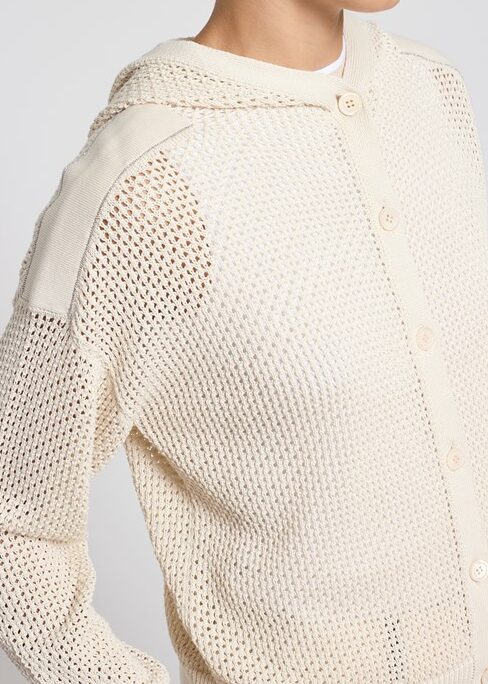 sweter-peserico-premium wiosenny komfortowy ekskluzywny rozpinany ażurowy piaskowy butik luisa bydgoszcz