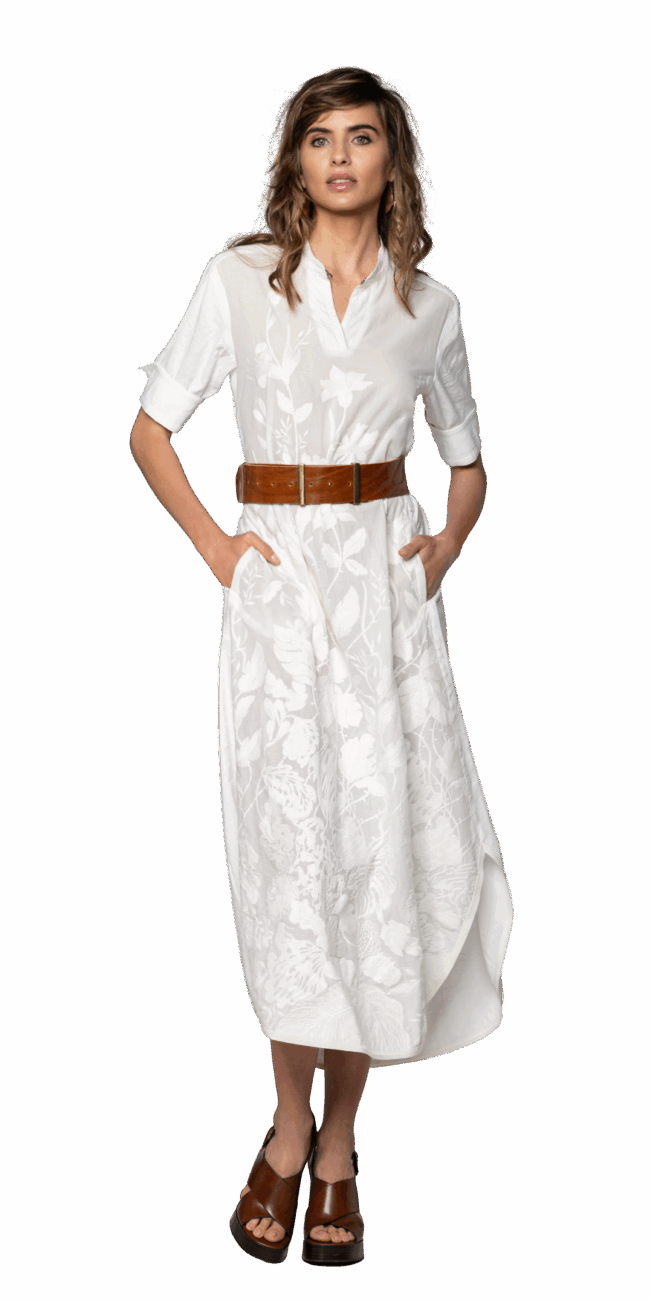 suknia-beate-heymann-premium komfortowa ecru letnia długa modowa casualowa butik luisa bydgoszcz