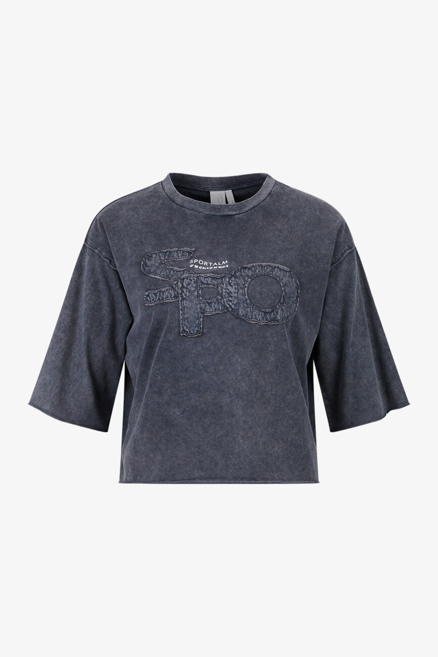 t-shirt-sportalm-szary-cropped-modowy-logo-butik-luisa-bydgoszcz