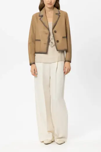 kurtka-luisa-cerano-premium komfortowa beżowa skórzana wiosenna lekka krótka modowa butik luisa bydgoszcz