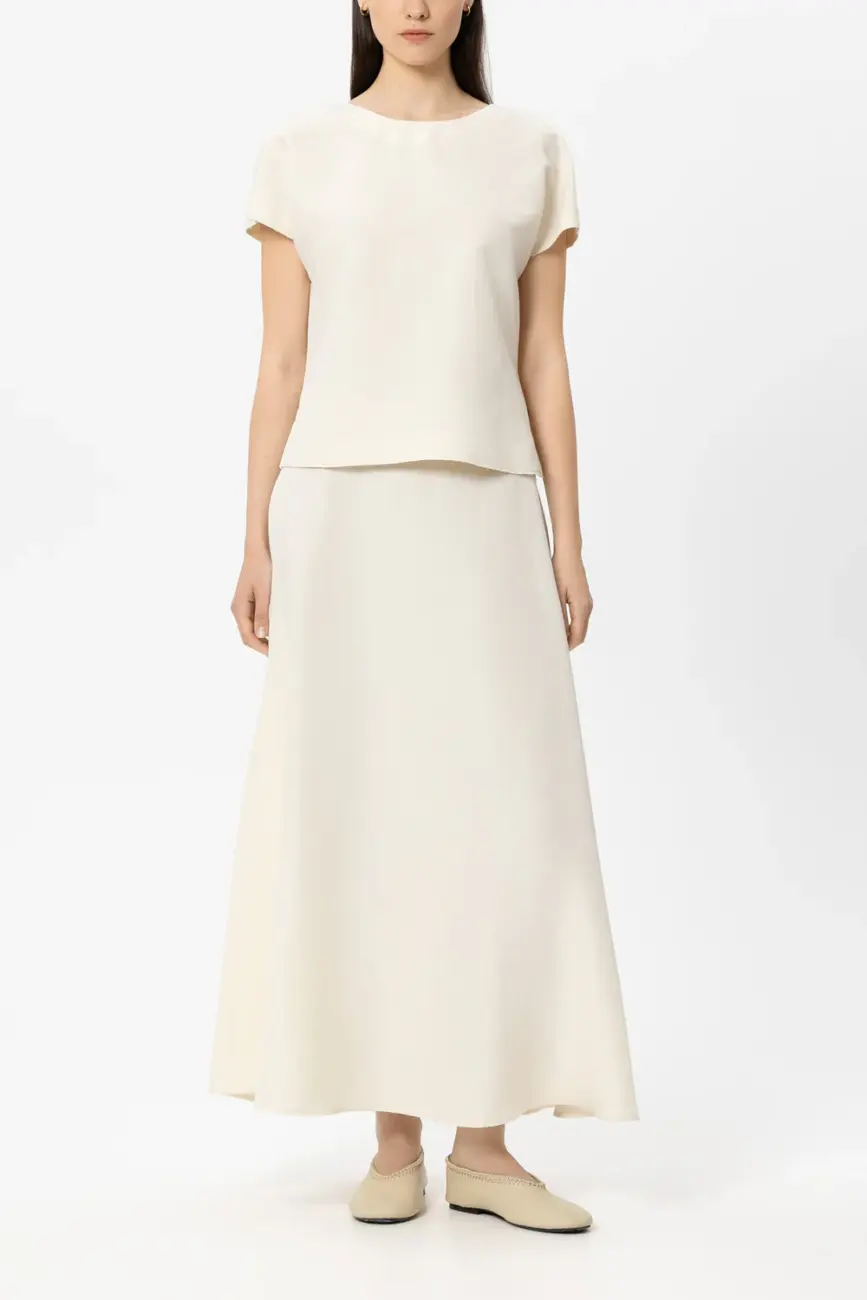 spodnica-luisa-cerano-premium modowa casualowa ekskluzywna ecru wiosenna rozkloszowana butik luisa bydgoszcz