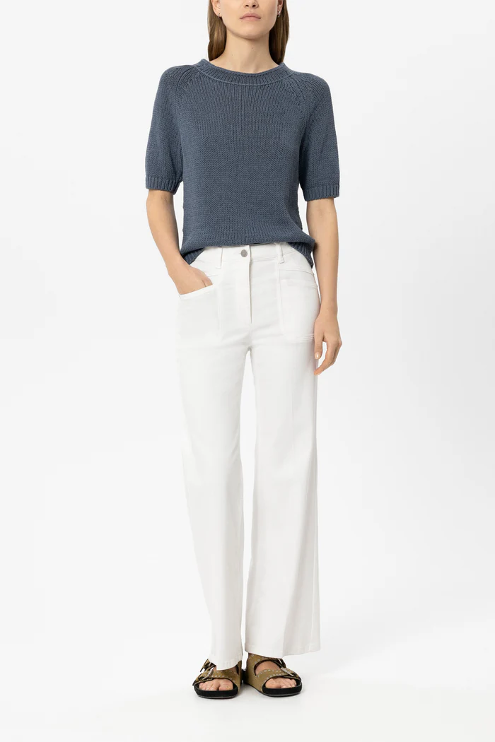 spodnie-luisa-cerano-premium modowe letnie białe rozszerzane elastyczne casualowe butik luisa bydgoszcz