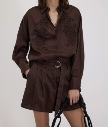 koszula-ermanno-brązowa-delikatna-lato-haftowana-lniana0butik-luisa-bydgoszcz