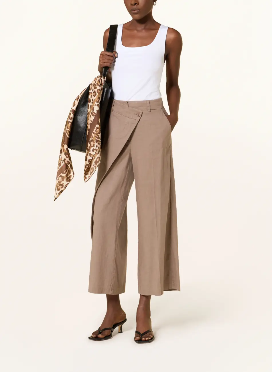 spodnie-cambio-anais cropped brązowe premium szerokie letnie komfortowe modowe butik luisa bydgoszcz