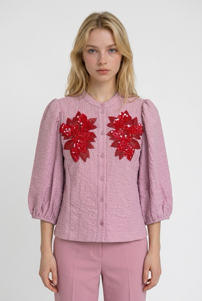 bluzka-essentiel-antwerp-lila-cekiny-letnia-elegancka-ozdoby-butik-luisa-bydgoszcz