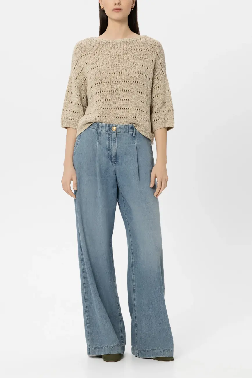 sweter-luisa-cerano-ażurowy-beżowy-bawełniany-luźny-letni-butik-luisa-bydgoszcz