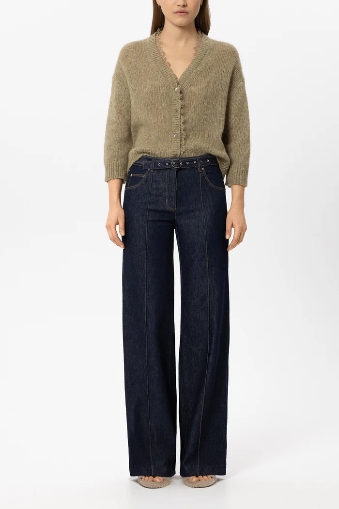 sweter-luisa-cerano-zielony zimowy komfortowy lekki miękki rozpinany efektowny premium butik luisa bydgoszcz