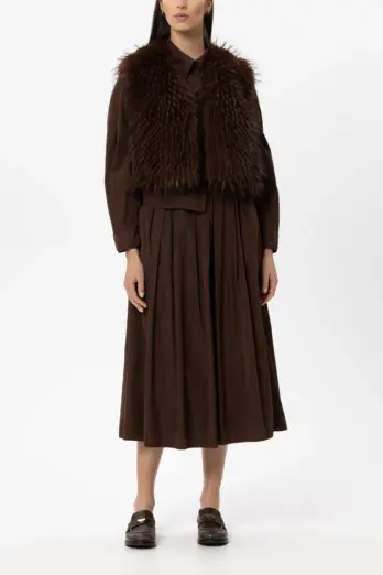 kamizelka-luisa-cerano-premium modowa casualowa futrzana brązowa boho butik luisa bydgoszcz