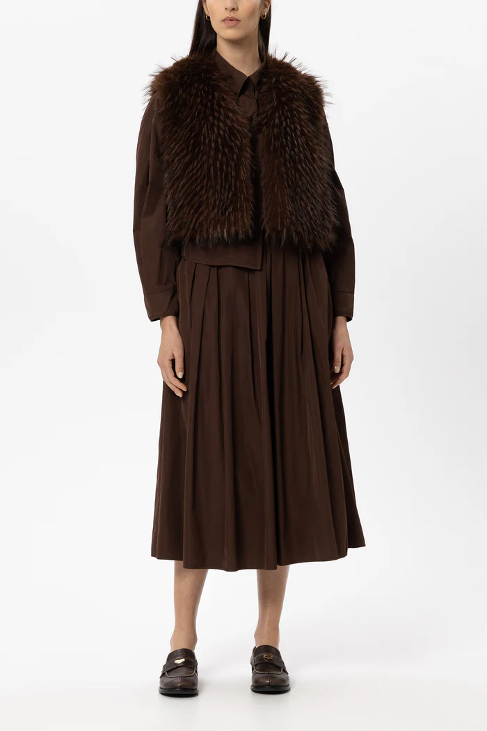 kamizelka-luisa-cerano-premium modowa casualowa futrzana brązowa boho butik luisa bydgoszcz