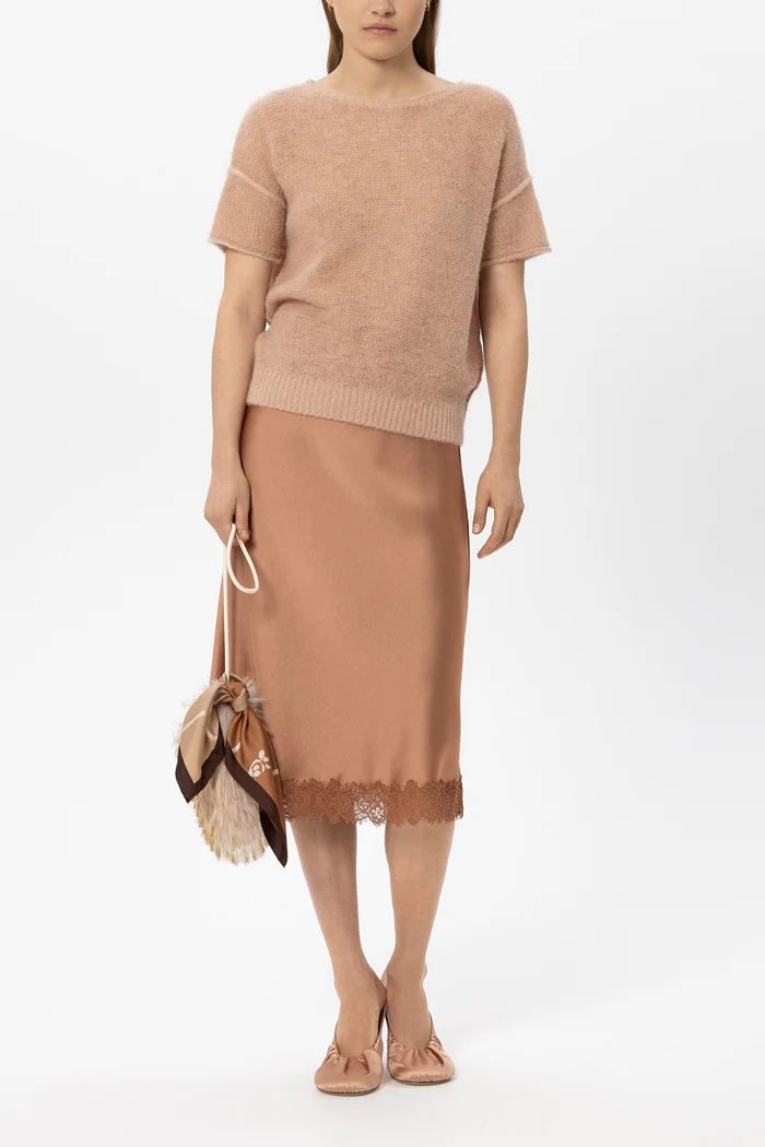 spodnica-luisa-cerano-premium modowa ekskluzywna casualowa satynowa jesienna brązowa butik luisa bydgoszcz
