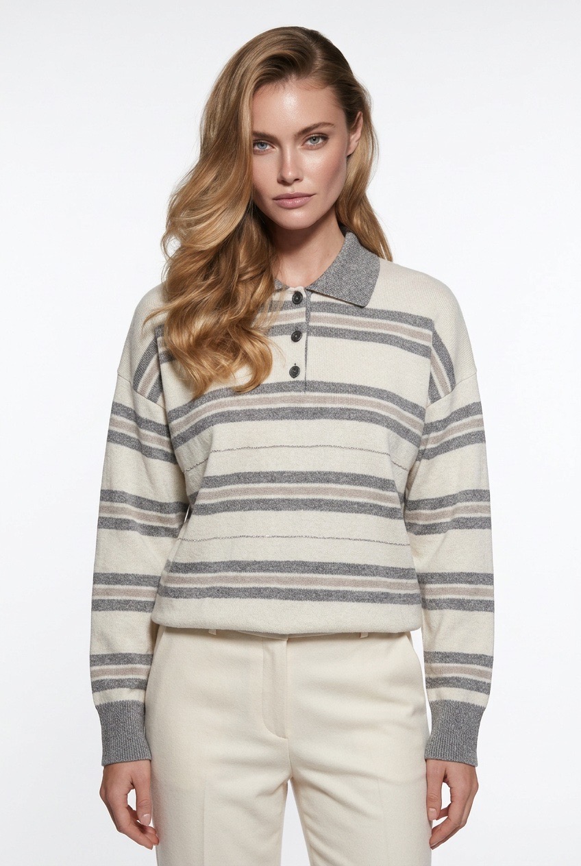 sweter-peserico-luksusowy-premium-pasy-jedwab-jesień-modowy-butik-luisa-bydgoszcz