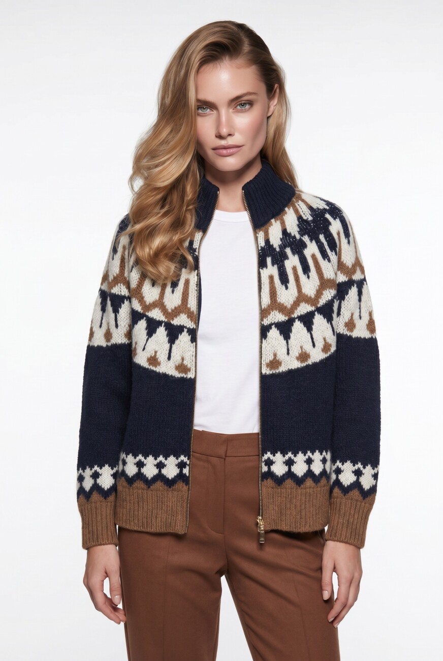 sweter-ermanno-premium-wełna-zamek-multikolorowy-modowy-zima-butik-luisa-bydgoszcz