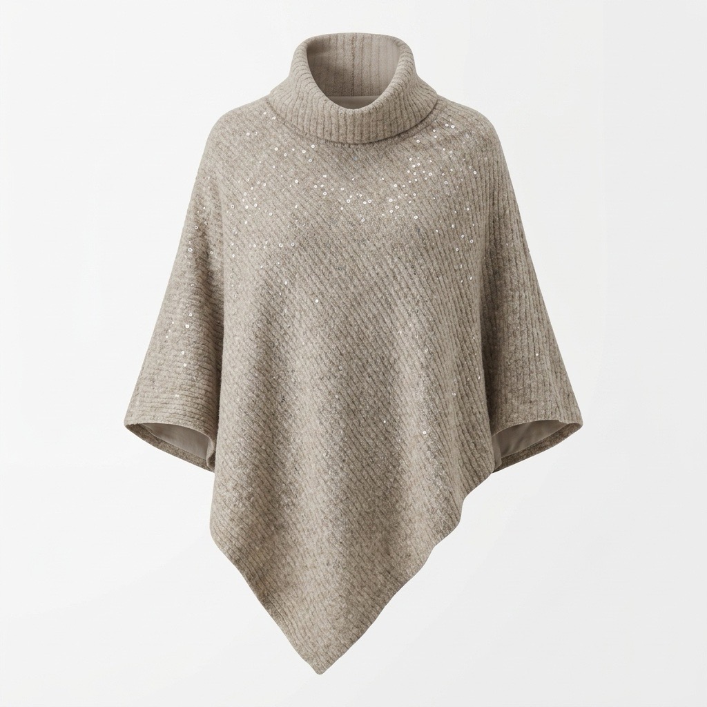ponczo-beate-heymann-cekiny-golf-miękki-stylowy-sweter-butik-luisa-bydgoszcz