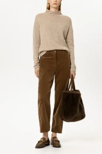 sweter-golf-luisa-cerano-premium beżowy ozdoby modowy jesienny casualowy komfortowy butik luisa bydgoszcz