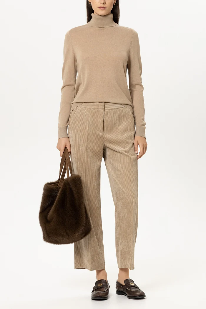 sweter-luisa-cerano-premium golf modowy casualowy klasyczny jedwabny dopasowany kamelowy butik luisa bydgoszcz