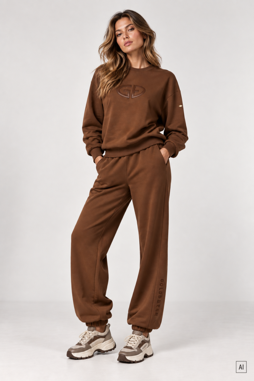 spodnie-goldbergh-dresowe-brązowe-ocieplane-bawełna-miękkie-premium-butik-luisa-bydgoszcz