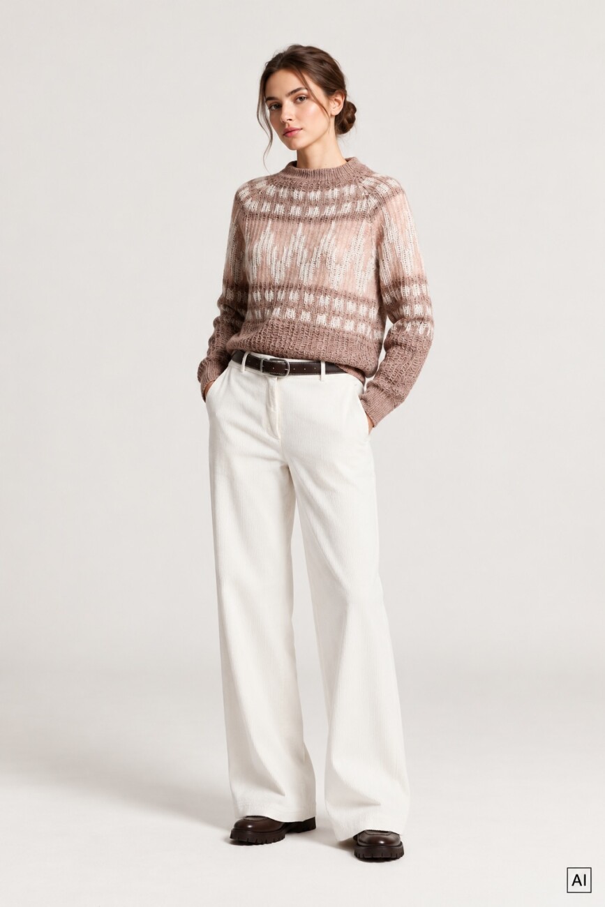 sweter-peserico-premium-wełniany-cekiny-zimowy-beżowy-modowy-butik-luisa-bydgoszcz